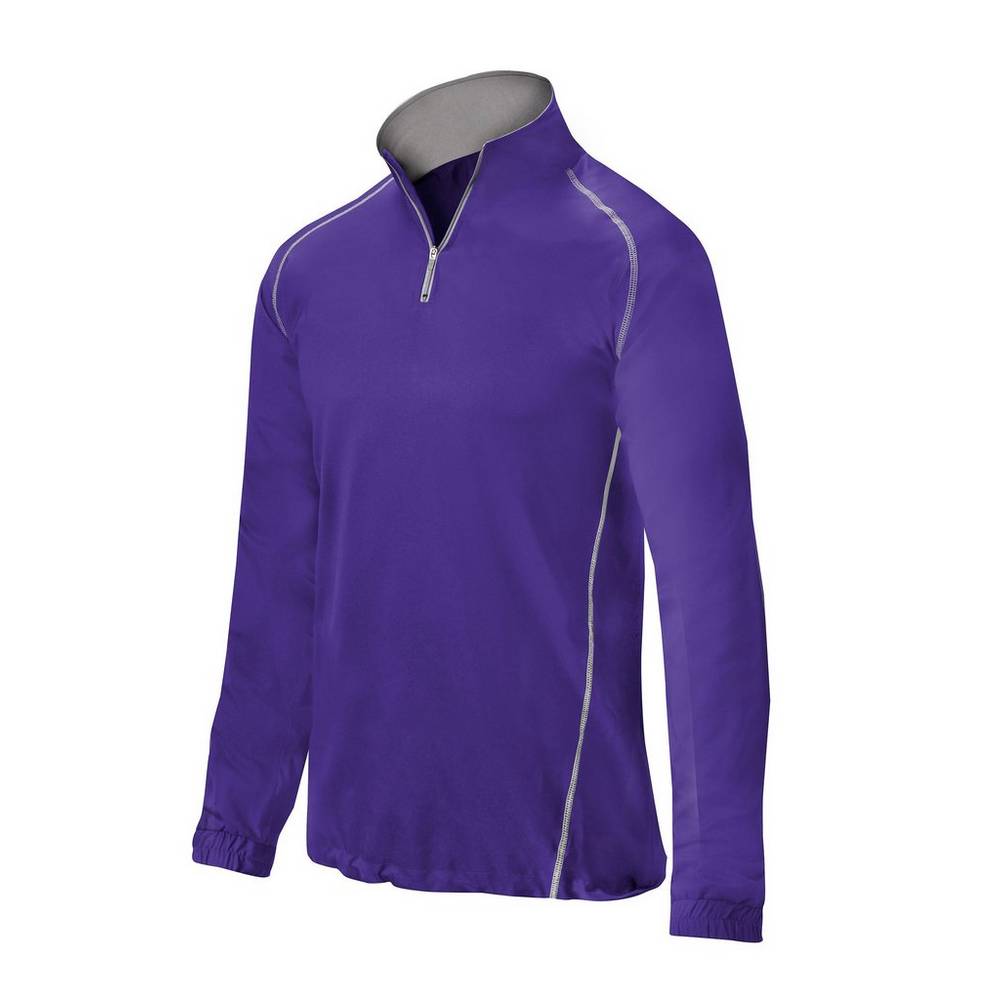 Mizuno Men's Comp 1/4 Zip Batting Jacket Purple (350570-QTO)